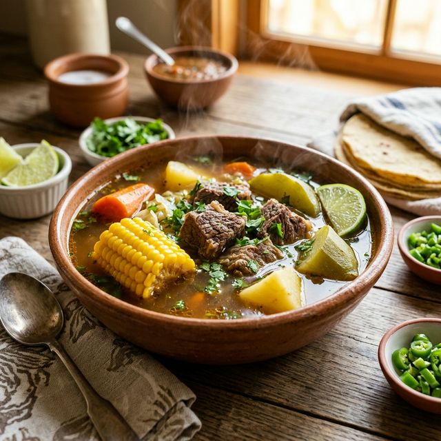 Authentic Mexican Soup (Caldo de Res) in Brownsville, TX